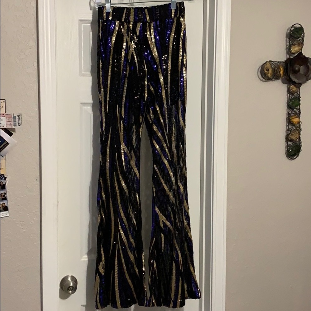 Sequin Flare Pants